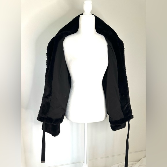 Rebecca Minkoff “Bridget” Faux Fur Jacket in Black - Picture 11 of 16